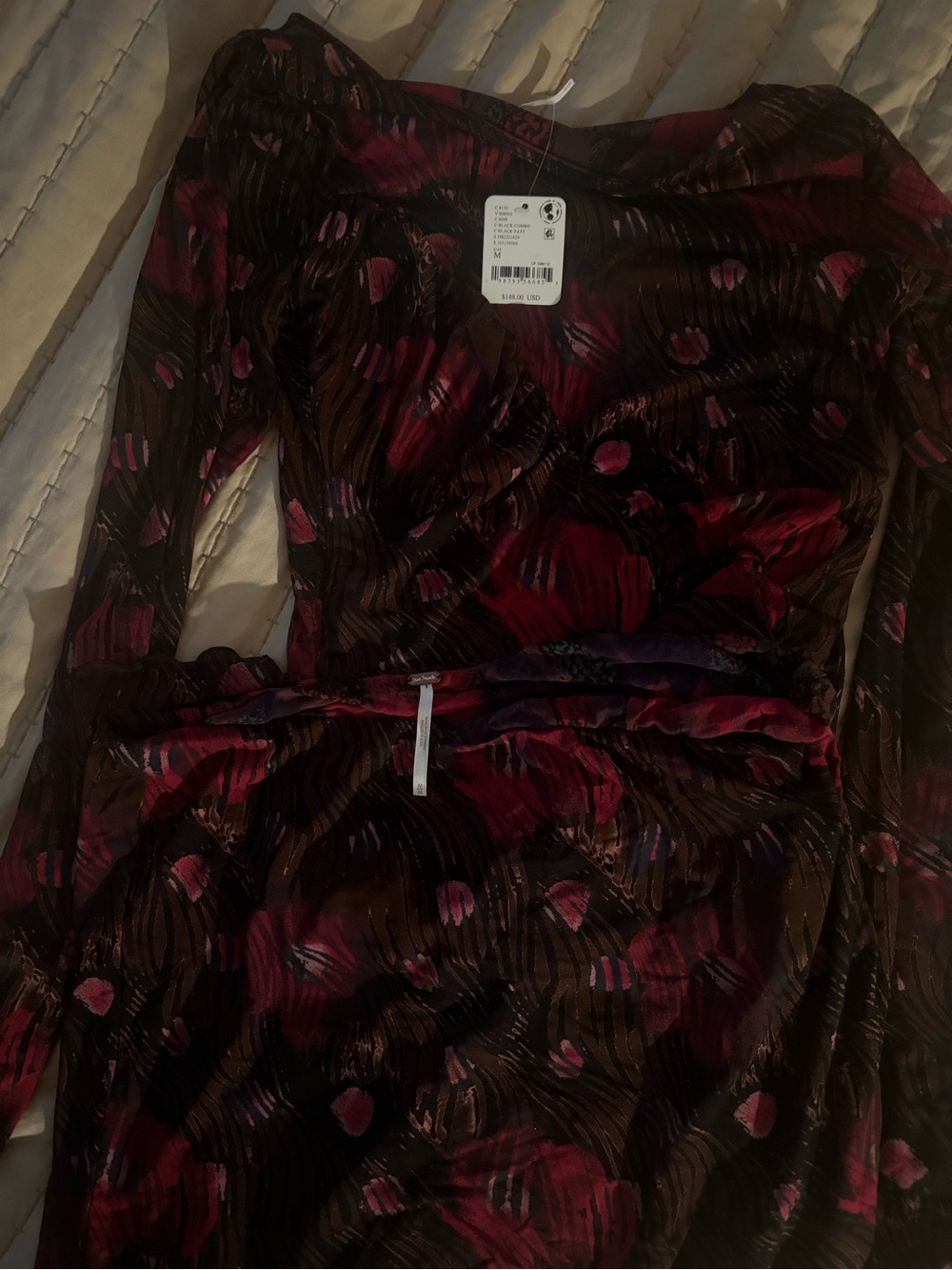 BNWT Free People Floral Mesh Midi Skirt Set - Picture 3 of 6